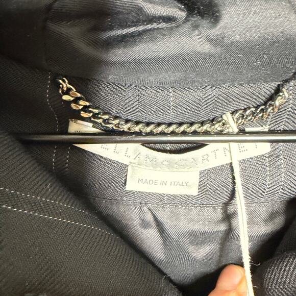 Stella McCartney Wool Black Stripe Puffer Made in Italy 36 NEW - Picture 14 of 16